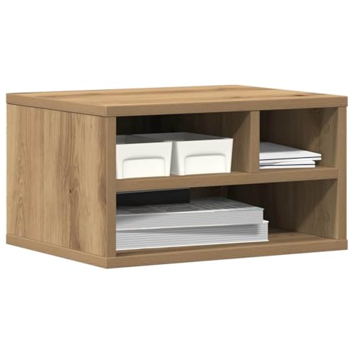 vidaXL Druckerständer Artisan-Eiche 40 x 32 x 22,5 cm Holzwerkstoff, Bürodruckerständer, moderner rechteckiger Holzorganizer, praktische Ablage, ideal für deinen Arbeitsplatz