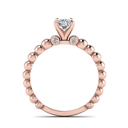 Image of 55Carat Choose Your Gemstone Bead Diamond CZ Engagement Ring Rose Gold Plated Cushion Shape Side Stone Engagement Rings Everyday Jewelry Wedding Jewelry Handmade Gifts for Wife US Size 4 to 12