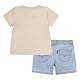 Levi’s Baby-Jungen Tee and Short Set SBSS242 LVB SOLID Full Zip Hoodie 6EK405 Hooded Sweatshirt, Oxford TAN, 9 Months