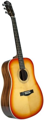 Teton Beautiful Honey Burst Acoustic Solid Spruce Top Guitar Dreadnought Steel 6 String Guitar STS100HS