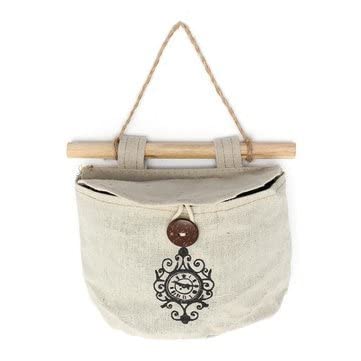 3NH® Linen Hanging Pockets Wall Door Storage Organizer Wardrobe Tidy Home Decor : Clock