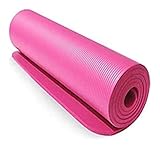 yogamat fitnessmat, 10 mm met gratis draagkoord 183 * 61 cm antislip dikke mat fitnessmat (roze)