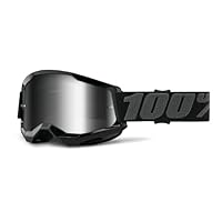 100% Fahrradbrille Strata 2, Schwarz, dunkle Gläser