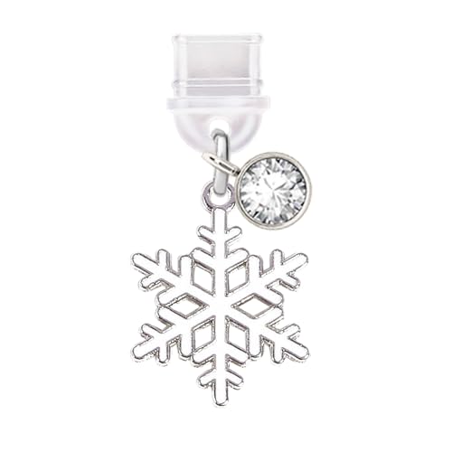 Chargeur USB de type C anti-poussière ELISE & FONDA TP442 blanc en alliage de zinc et strass
