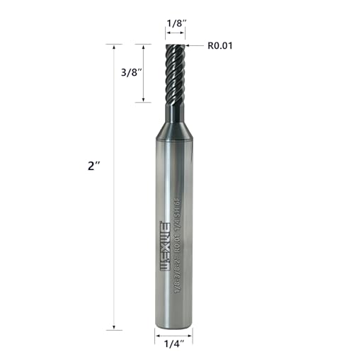 Image of Tools Carbide End Mills,6 Flute Corner Radius Milling Cutter,High Helix Angle for High Hardness Steel Finshing Milling Processing - 1 /4 Shank (1 /8-2.0 inch 1PCS)