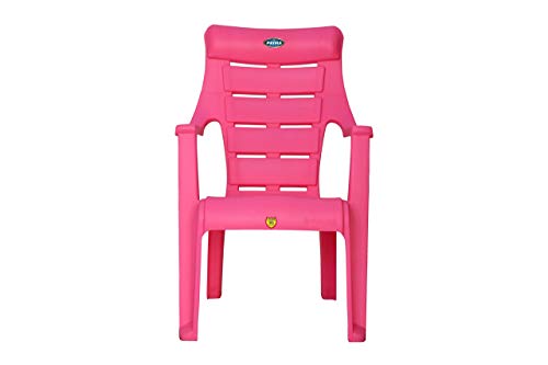 Image of Prima Baby Plastic Chair 125 Modern and Comfortable with Backrest for Study | Play | Desk | Kids with Arms for Home /School /Dining for 2 to 6 Years Age,Pink