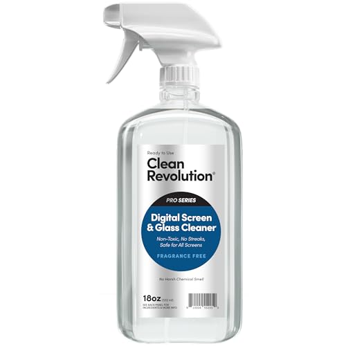 Clean Revolution Pro Digital Screen and Glass Cleaner, Spray and Wipe TV Screens, Computers, Mirrors...