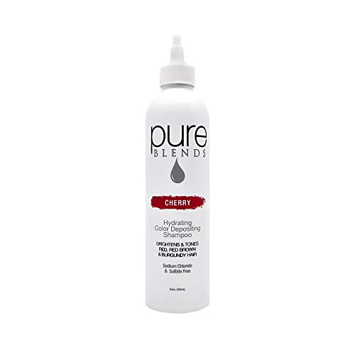 Pure Blends Hydrating Color Depositing Shampoo, 8.5 oz, Cherry (Red, Red-Brown, Burgundy Tones)