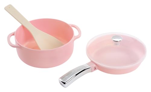 Image of Little Tikes Sweet Spaces Pots & Pans Set, Pink, Play Kitchen Cookware, Boys and Girls Ages 3+ Years