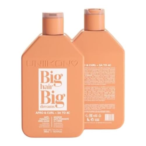 UNIIKON - Mascarilla Nutritiva e Hidratante Anti-Porosidad - Define los Rizos y Favorece el Crecimiento - Cabello Rizado y Encrespado - Gama Afro & Curl 3A to 4C - 300 ml