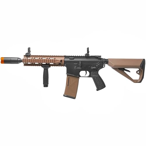 Arcturus Tactical Lwt Mk-Ii Cqb 10 Inch Polymer- Electric Full/Semi-Auto Airsoft Aeg Sport Starter Pack Black-Tan With Battery And Charger thumb #1