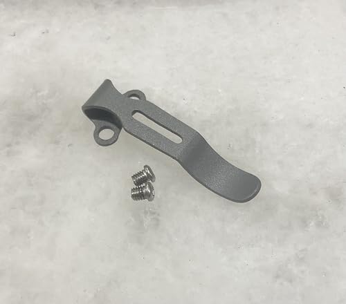 Steel Pocket Clip Replacement for Kershaw Cryo 1555 and Cryo 2 1556, Gray Powder Coated Steel