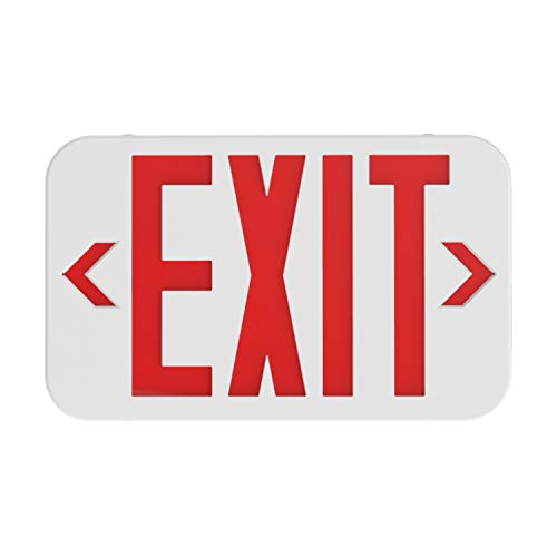 Hubbell Cer Led Emergency Exit Sign, 11.6 In X 2 In X 8.2 In, White #TOP4