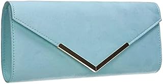 LeahWard Women's Faux Suede Clutch Bag Flap Wedding Party Evening Bags Prom