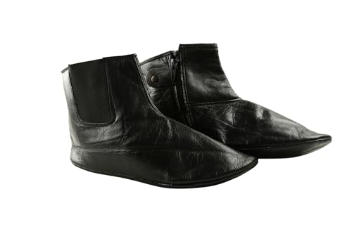 Womens Premium Leather Home Slippers One Side Zipper One Side Elastic Halal Socks Handmade Khuffain Mest Indoor Slipper4