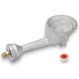 Roastove High Pressure Propane Cast-Iron Replacement Round Burner Head, Propane Burner Head with Brass Fitting...