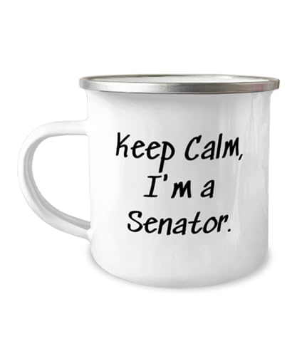 Keep Calm, I'm a Senator. 12oz Camping Mug, Senator, Joke Gifts For Senator from Team Leader, Senator politics, Government, Washington DC, Lawmaking, Legislation, Love relationships, Dating, Marriage,