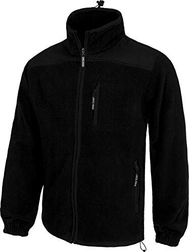 Work Team Forro Polar con Cierre de Cremallera y Refuerzos en Hombros y Codos. Hombre Negro L