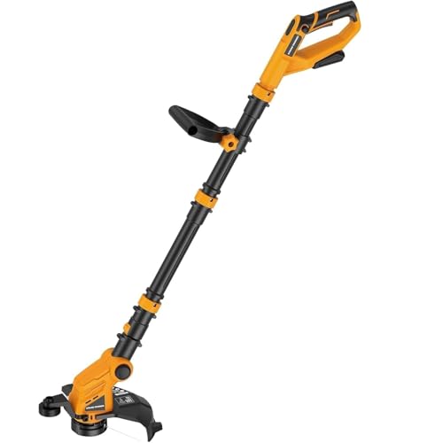 Houselife 12' Cordless Weed Eater Compatible with Dewalt 20V Max Battery (No Battery), Auto Feed Cordless String Trimmer&Weed Wacker, Lightweight Electric 20V Weed Trimmer&Edger for Lawn, Garden, Yard