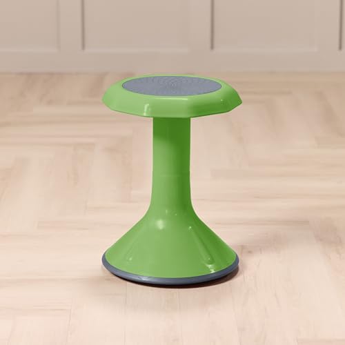 Image of Back2School Express Wobble Sensory Stool for Classroom - 18 inch Active Flexible Seating Chair for Kids, 220lb Capacity, GREENGUARD Gold Certified, Grassy Green