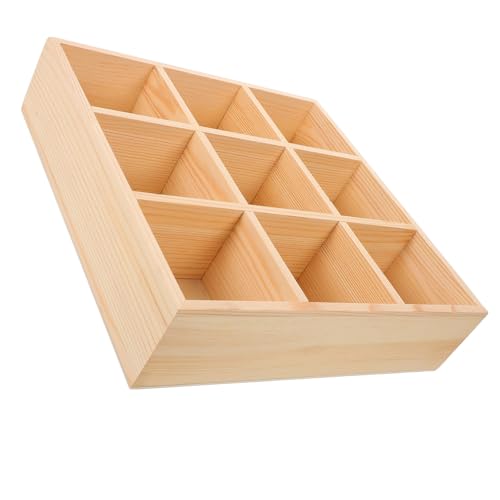 Alipis Placa De Compartimento De Madera Maciza Para Bolsitas De Té y Sobres De Azúcar Compartimentos Para Cocina o Mostrador