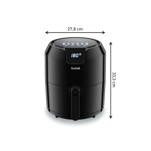 Foto von Tefal Heißluftfritteuse Easy Fry Precision XL, Air Fryer, 1500 W, 4,2 L für 6 Portionen, 8 automatische Programme, Digitales Display, energiesparend, gesunde Friteuse ohne Öl, schwarz, EY4018
