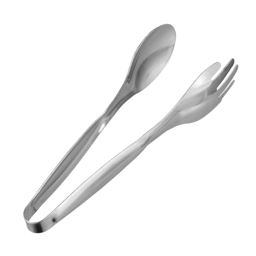 BESTonZON 1Pc Stainless Steel Bbq Tong Heat Resistant Barbecue Clamp for Grilling Lightweight and Easy to Use Bbq Accessory for Home Cooking and Outdoor Events