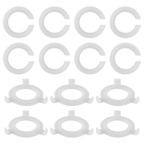 14 Pack Lamp Shade Reducer Ring White Lamp Shade Adapter Ring E27 to E14 Light Converter Ring Washer Plastic for Lampshade Adaptor Socket Replacement Fittings