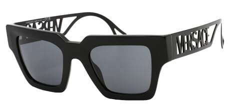 Versace Woman Sunglasses Black Frame, Dark Grey Lenses, 50MM