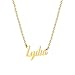 MOMOL 18K Gold Plated Stainless Steel Name Necklace Personalized Custom Name Necklace Customized Nameplate Necklace for women Lydia