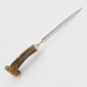 Briefopener brief opener met gewei hoorn handvat hert gewei lengte 17 cm #27.17.22