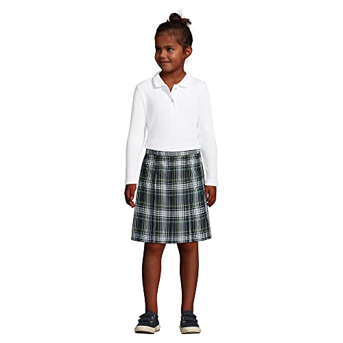 Lands' End School Uniform Girls Long Sleeve Feminine Fit Interlock Polo Shirt3