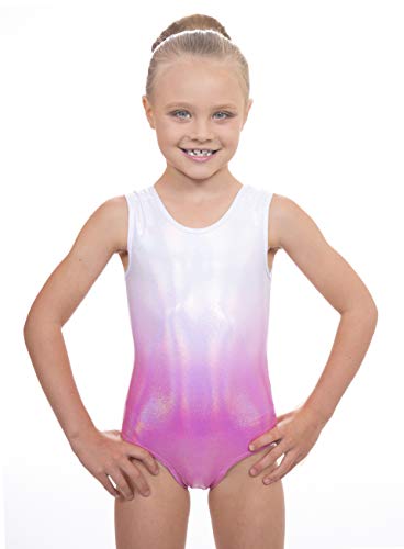 Velocity Dancewear Step Short Sleeve Tank Training Gymnastics Leotards for Girls (Step Pink (Sleeveless), 7-8 Years) Cover