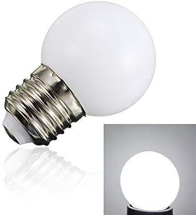 E27 LED Light Bulb G45 Golf Ball Bulb 1W E27 Standard Screw Bulb Cool White 6000K Not Dimmable 10W Equivalent Energy Saving Light Bulbs for Home Bedroom Courtyard Garden 10Pack
