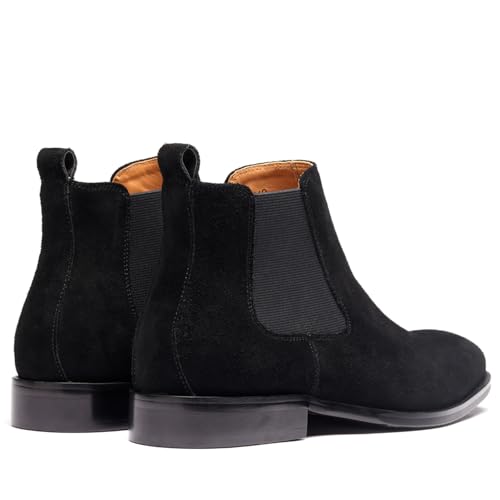 Image of Chelsea Boots Men Genuine Leather,Non-Slip, Plain Toe, Casual and Comfortable