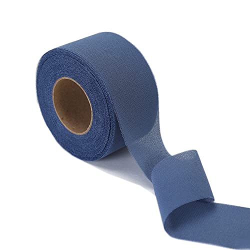Cakasi Handmade Fringe Chiffon Ribbon Denim Blue 21Yd Chiffon Silk Ribbon 1-3/4" X 1 Rolls For Wedding Invitations Bridal Bouquets Backdrop Decorations Invitations Gift Wrapping Diy Crafts #TOP4