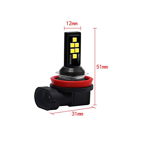 Socal-Led Lighting 2X H11 H8 Led Fog Light Bulb Advanced 3030 Smd Bright Colorful Daytime Running Drl Lamp, Dark Blue #TOP2