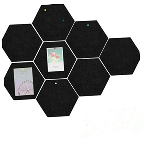 Kisangel 12 piezas paneles acústicos hexagonales de fieltro para decoración de pared, aislante de sonido, resistente al desgaste y antideslizante miniatura 6