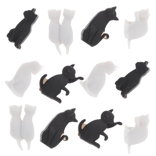 Homoyoyo Identificatore di Bicchieri da Vino in Silicone 12 Pezzi Design Gatto, Segnaposto per Bicchieri in Feste e Cocktail, Materiale Ecologico Antiscivolo