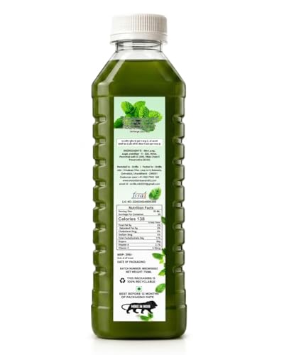 Image of Mountain Bawarchi Mint Squash | Natural Healthy Juice Gift Pack | Natural Sharbat | Refreshing Juice | Ready To Serve | 750mlx2 (Set of 2)