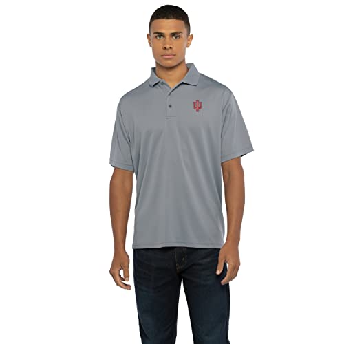 Men's Collegiate Polyester Mesh Team Icon Polo, Indiana Hoosiers, Large