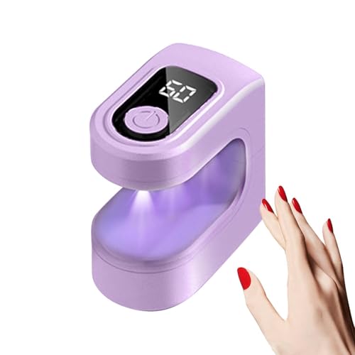 Lámpara UV pequeña para uñas – Lámpara LED portátil de uñas con 2 modos de temporizador | Pequeña lámpara de secado, para salón, hogar, práctica, iniciación y viaje