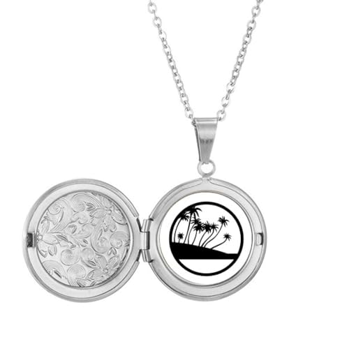 Collier cocotier noir médaillon évasion pour un style d'été unique