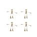 EXCEART Corpi Robot in Legno Incompiuti 4 Pcsunpainted Bambole di Peg di Legno Naturale Personaggi Robot Robot Modell