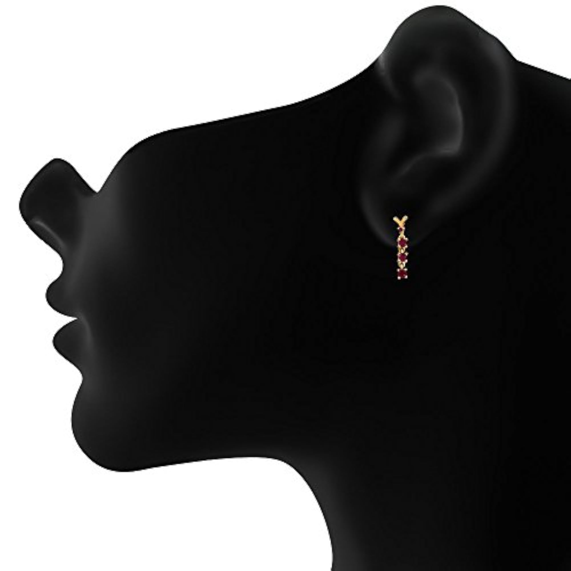 Alloy Endearing Earrings with Ruby ER1103677G