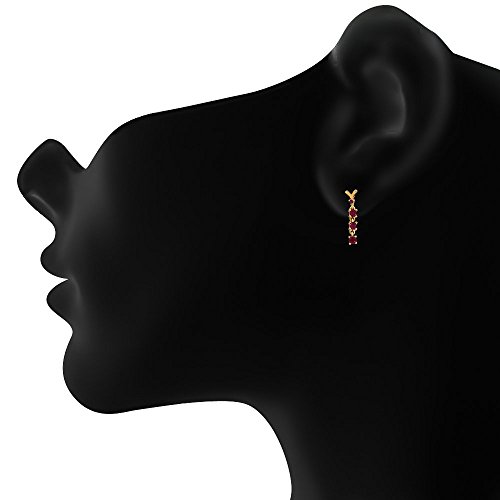 Alloy Endearing Earrings with Ruby ER1103677G