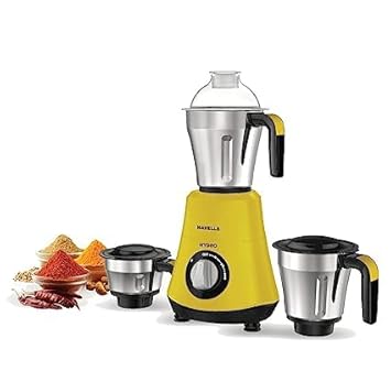 Havells Hydro Yellow 3 Jar 750 W with Motor Cooling Technology to enhances Durability & Life of Motor