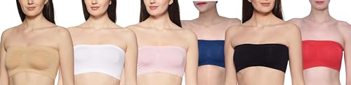 Image of Fabme Women's Wirefree, Strapless, Non Padded Tube Bra