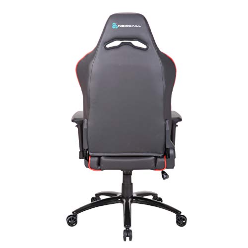 Newskill-NS-CH-VALKYR-RED-Valkyr-Silla-gaming-profesional-con-asiento-microperforado-para-mejor-sensacion-termica-sistema-de-balanceo-y-reclinable-180-grados-reposabrazos-4D-Color-Rojo-mediano