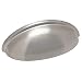 Cosmas 783SN Satin Nickel Cabinet Hardware Bin Cup Drawer Handle Pull - 3" Inch (76mm) Hole Centers - 5 Pack